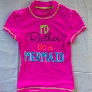 Children’s Place Girls I’d Rather Be a Mermaid Swim Top